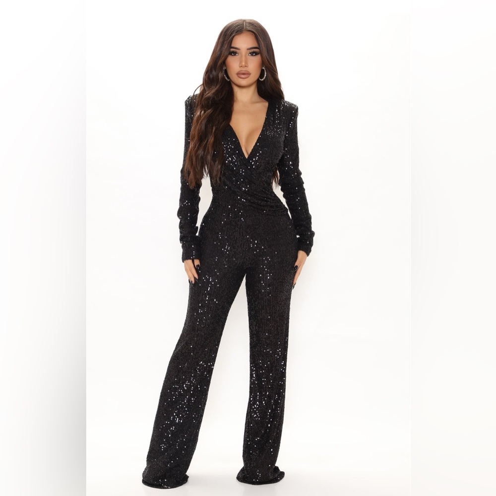 Fashion Nova Samantha Sequin Jumpsuit 
SOLD OUT. BRAND NEW